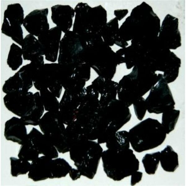 American Specialty Glass Recycled Chunky Glass, Black - Size 1 - 0.13-0.25 in. - 1 lbs TBLACKZ1-1